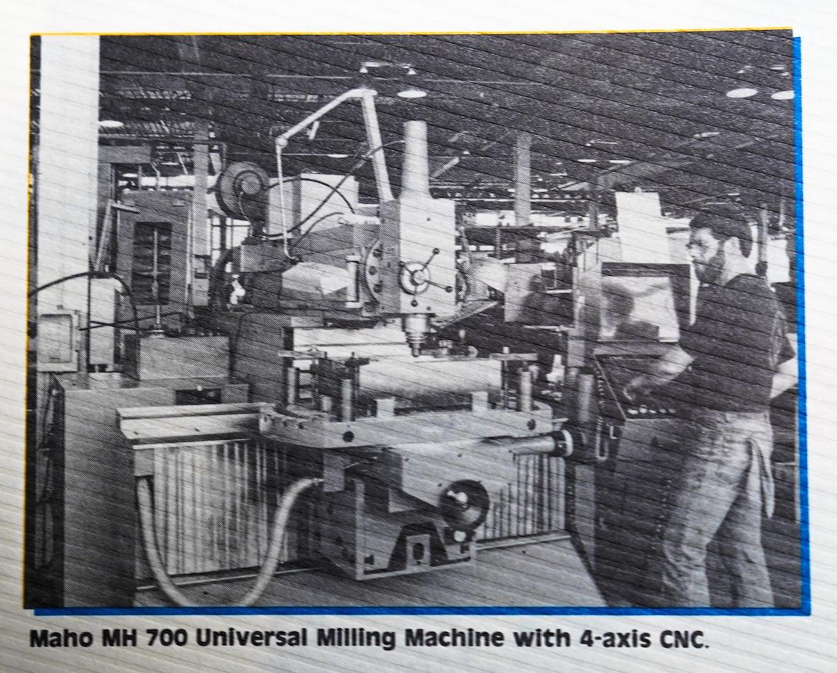 Bill Null working on a milling machine at Prospect Mold several decades ago. Submitted photo.
